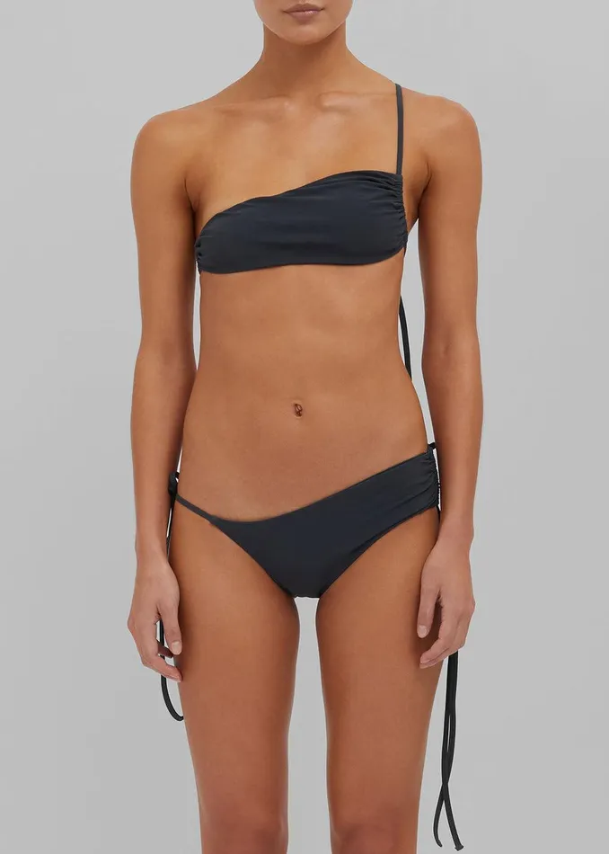 Christopher Esber Atmos Drawstring Bikini Top 8211 Charcoal Women The Frankie Shop Clothing