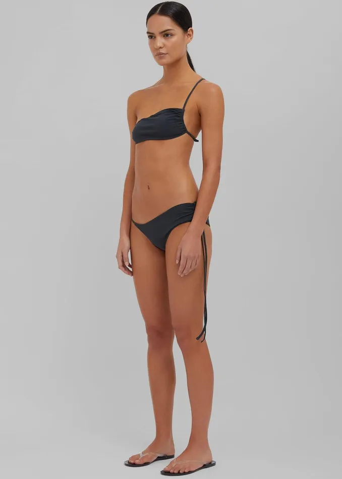 Christopher Esber Atmos Drawstring Bikini Top 8211 Charcoal Women The Frankie Shop Clothing