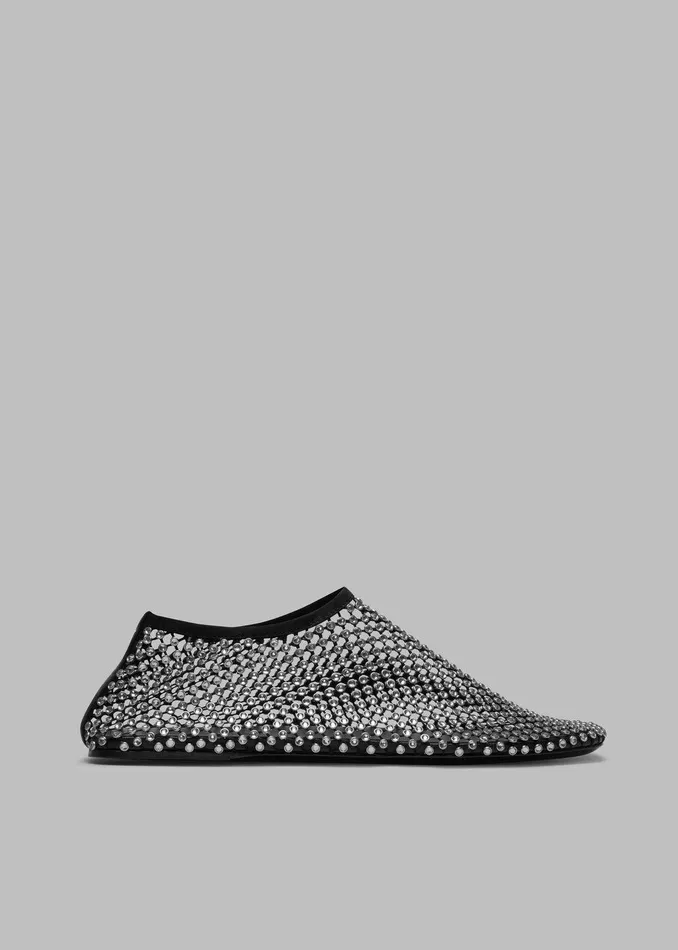 Christopher Esber Minette Crystal Flats 8211 Black Women The Frankie Shop Shoes