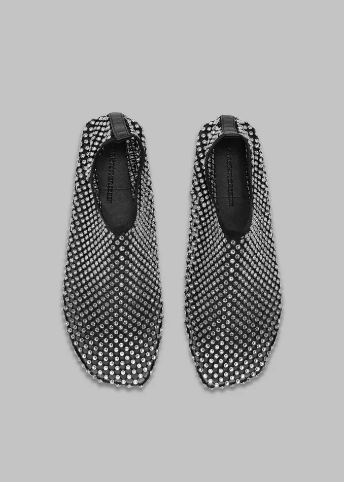 Christopher Esber Minette Crystal Flats 8211 Black Women The Frankie Shop Shoes