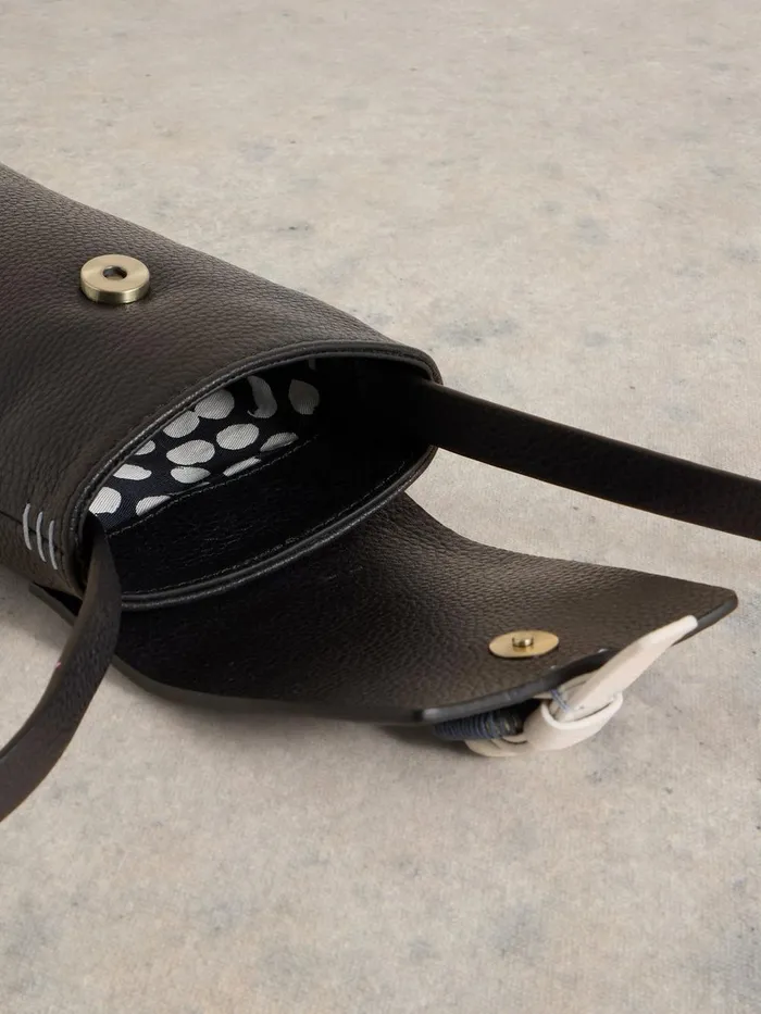 Clara Buckle Leather Phone Bag Pure Black Women White Stuff Bags and Purses Clara Buckle Leather Phone Bag Pure Black Women White Stuff Bags and Purses