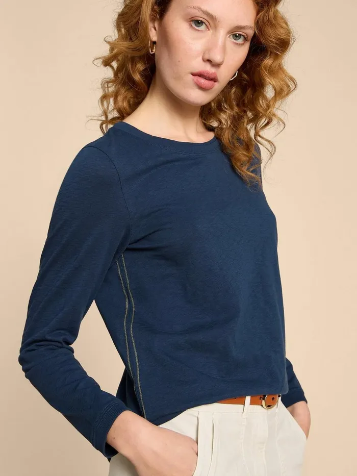 CLARA LS TEE Dark Navy Women White Stuff Tops and Tees CLARA LS TEE Dark Navy Women White Stuff Tops and Tees
