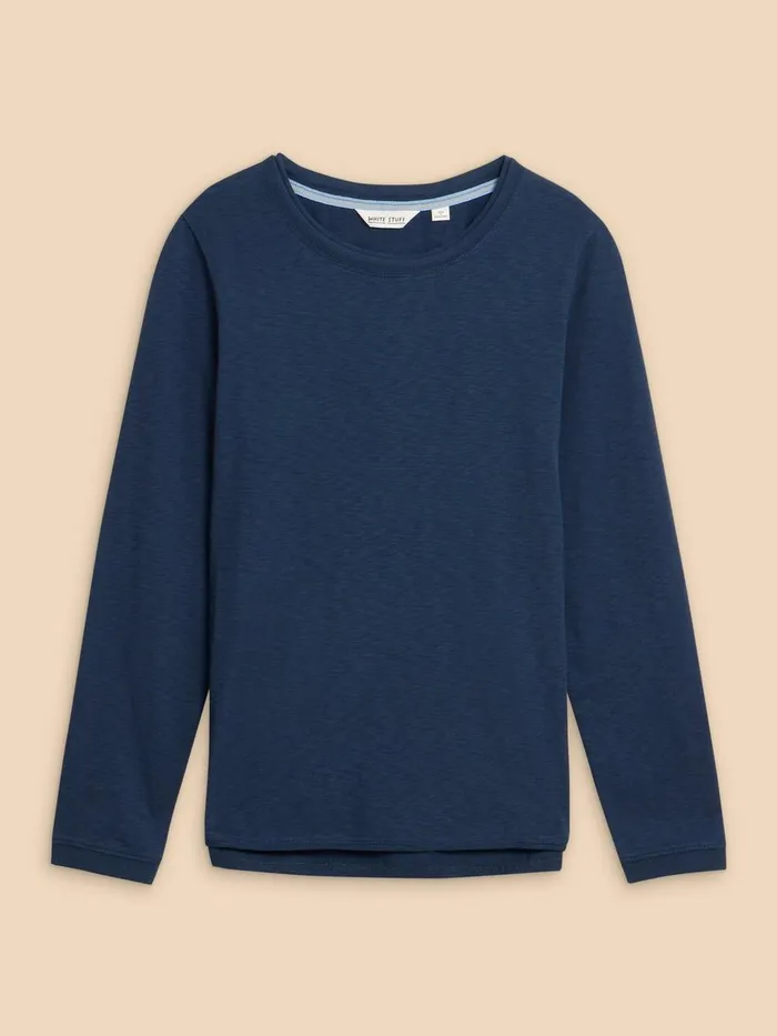CLARA LS TEE Dark Navy Women White Stuff Tops and Tees CLARA LS TEE Dark Navy Women White Stuff Tops and Tees