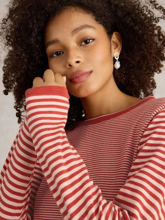 CLARA SPARKLE LS TEE Red Multi Women White Stuff Tops and Tees