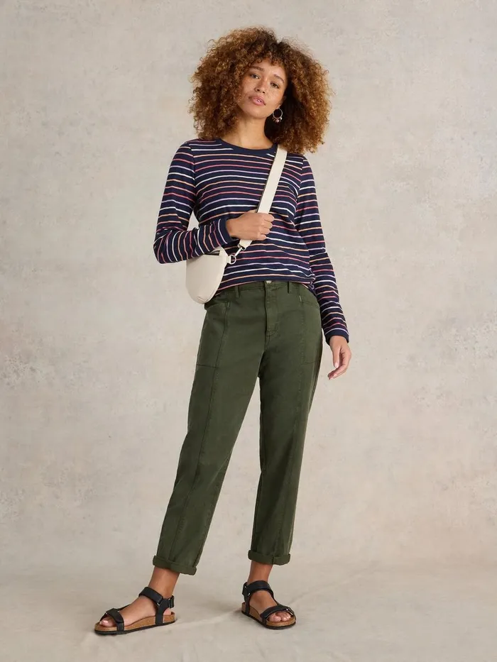 CLARA STRIPE LS TEE Navy Multi Women White Stuff Tops and Tees
