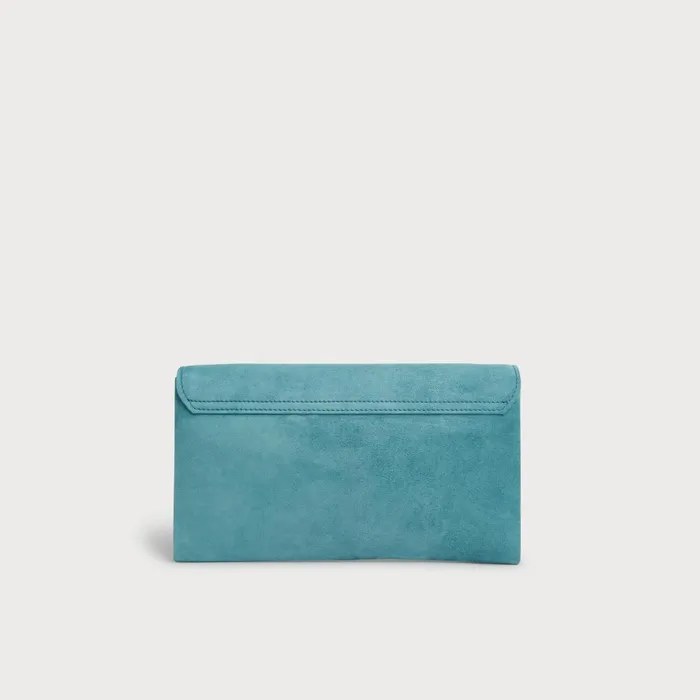 Clutch Bags Women LKBennett Dora Light Blue Suede Clutch Clutch Bags Women LKBennett Dora Light Blue Suede Clutch
