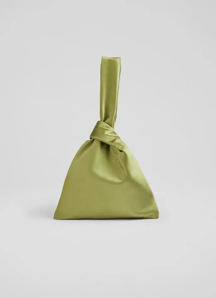 Clutch Bags Women LKBennett Taylor Green Satin Handbag Clutch Bags Women LKBennett Taylor Green Satin Handbag