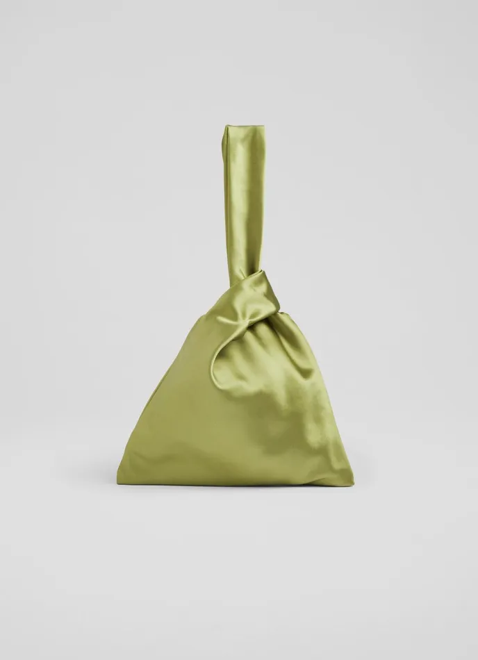 Clutch Bags Women LKBennett Taylor Green Satin Handbag Clutch Bags Women LKBennett Taylor Green Satin Handbag