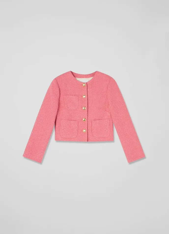 Coats and Jackets Women LKBennett Allie Pink Recycled Cotton Italian Tweed Jacket Blush Coats and Jackets Women LKBennett Allie Pink Recycled Cotton Italian Tweed Jacket Blush