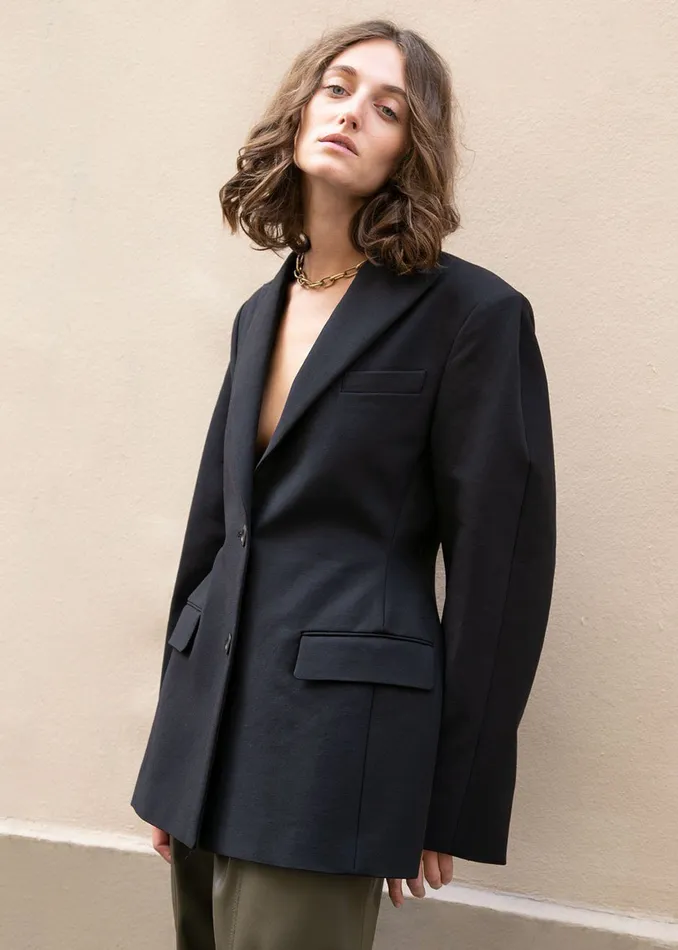 Colette Hourglass Blazer 8211 Black Women The Frankie Shop Clothing