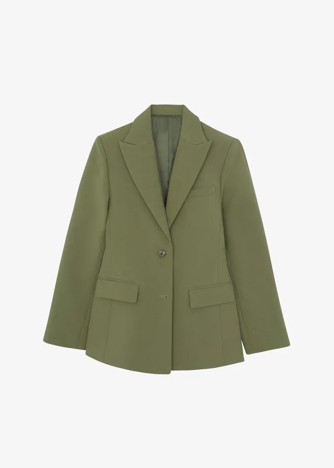 Colette Hourglass Blazer 8211 Khaki Women The Frankie Shop Clothing