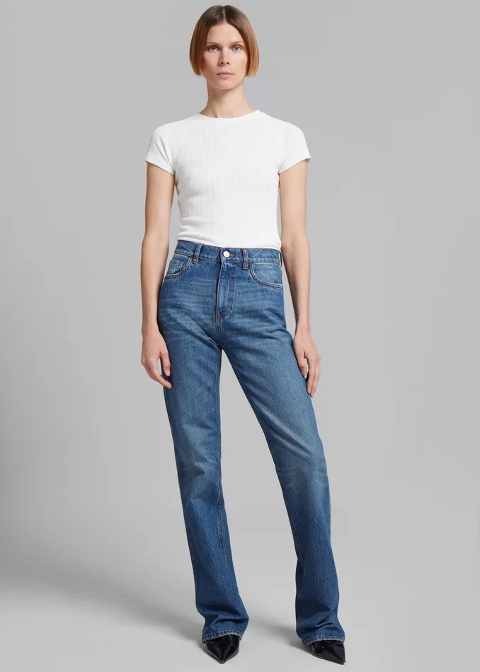 Coperni Straight Leg Denim Pants 8211 Blue Women The Frankie Shop Clothing