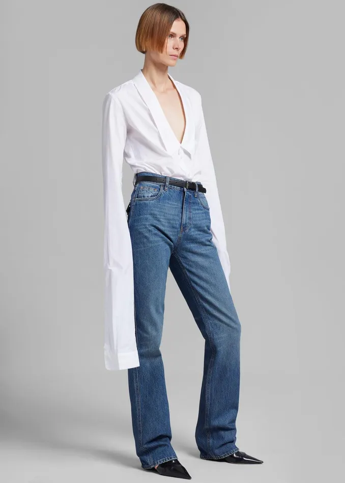 Coperni Straight Leg Denim Pants 8211 Blue Women The Frankie Shop Clothing