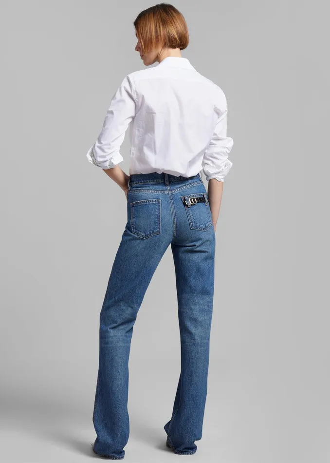 Coperni Straight Leg Denim Pants 8211 Blue Women The Frankie Shop Clothing