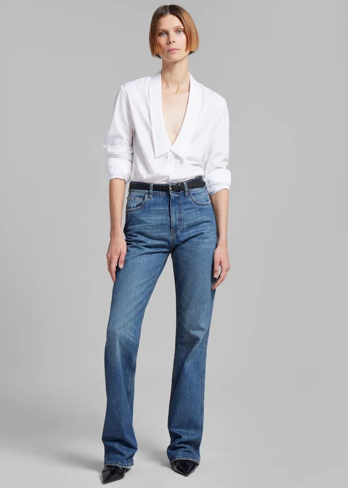 Coperni Straight Leg Denim Pants 8211 Blue Women The Frankie Shop Clothing