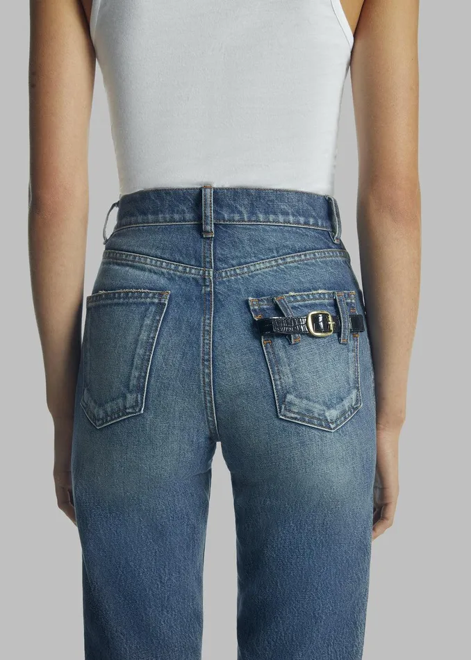 Coperni Straight Leg Denim Pants 8211 Blue Women The Frankie Shop Clothing
