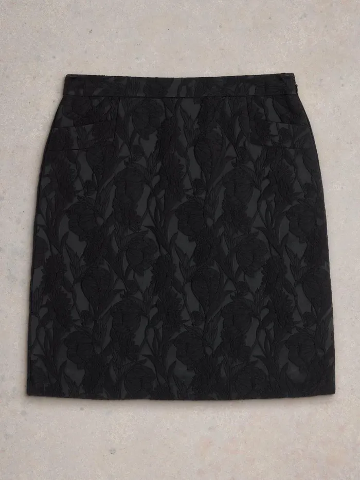 Coral Jacquard Skirt Pure Black Women White Stuff Skirts Coral Jacquard Skirt Pure Black Women White Stuff Skirts