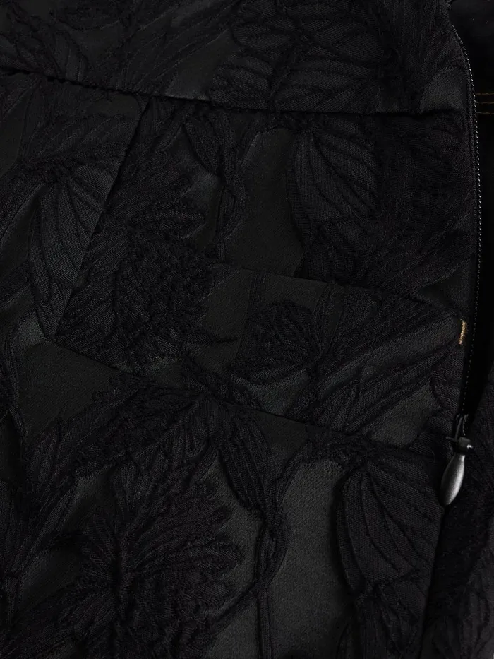 Coral Jacquard Skirt Pure Black Women White Stuff Skirts Coral Jacquard Skirt Pure Black Women White Stuff Skirts