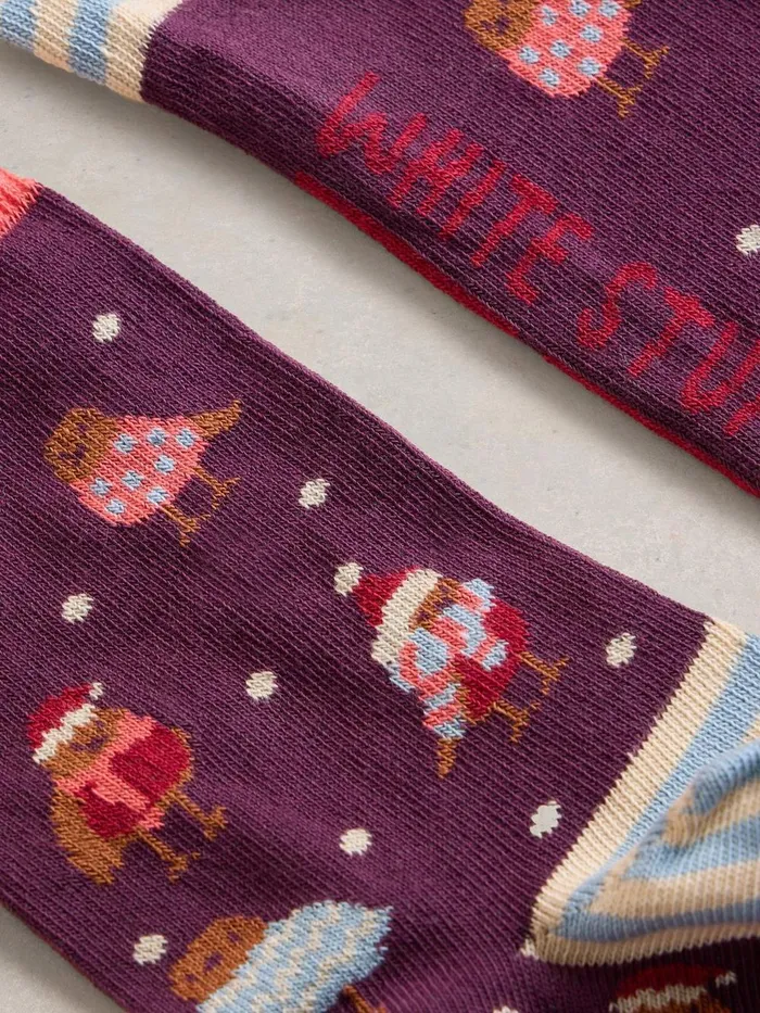 Cosy Robin Sock In A Cracker Plum Multi Women White Stuff Socks Cosy Robin Sock In A Cracker Plum Multi Women White Stuff Socks