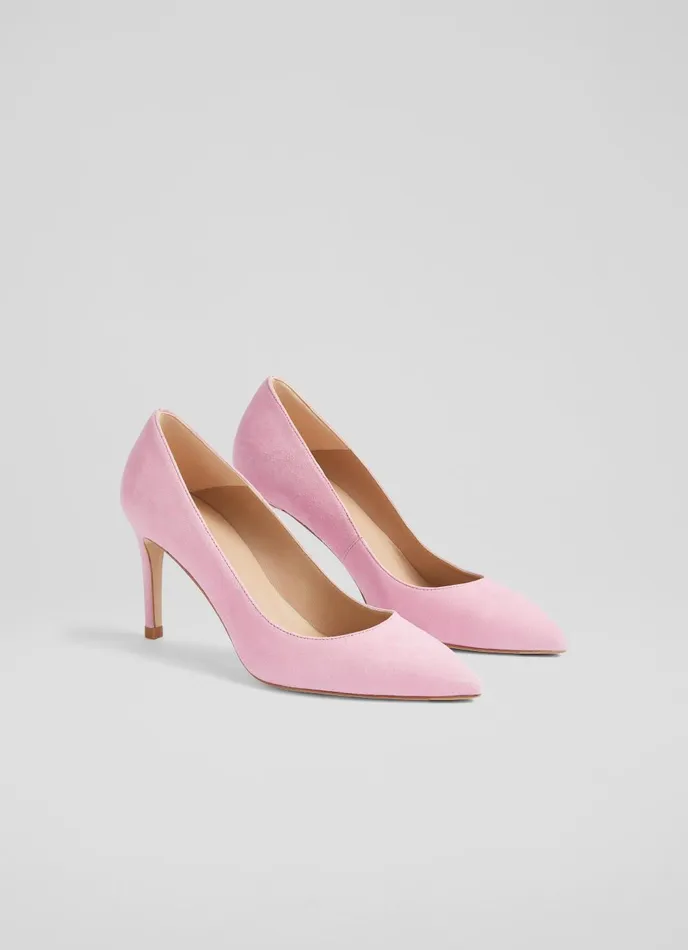 Court Shoes Women LKBennett Floret Pink Suede Pointed Toe Courts Pink Court Shoes Women LKBennett Floret Pink Suede Pointed Toe Courts Pink