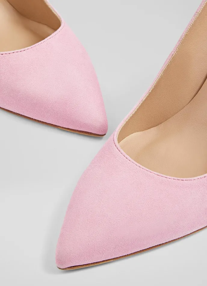 Court Shoes Women LKBennett Floret Pink Suede Pointed Toe Courts Pink Court Shoes Women LKBennett Floret Pink Suede Pointed Toe Courts Pink