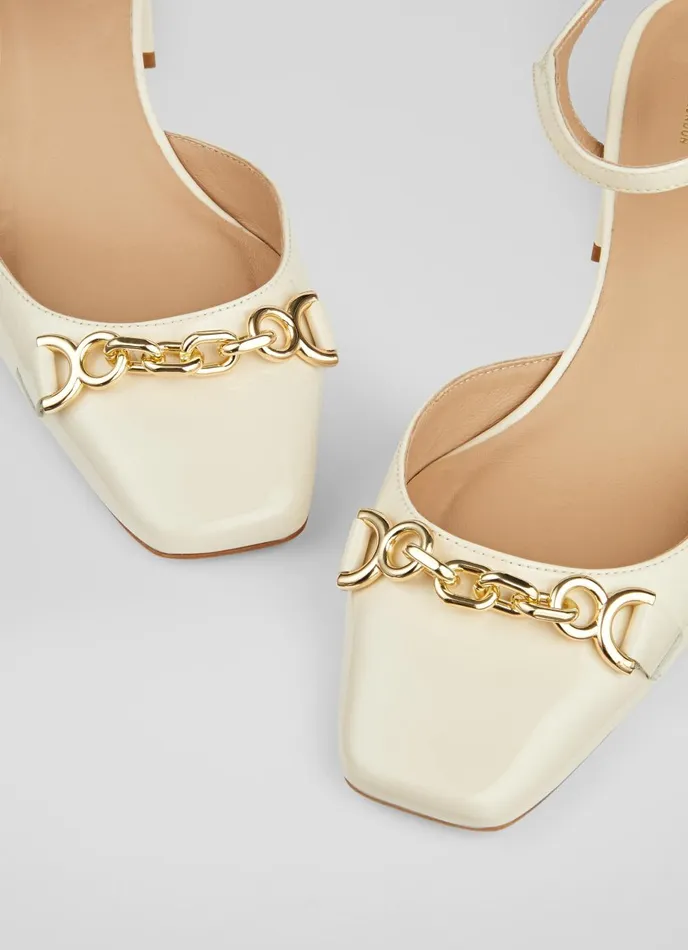 Court Shoes Women LKBennett Mindy Cream Patent Leather Ankle Strap Courts Cream Court Shoes Women LKBennett Mindy Cream Patent Leather Ankle Strap Courts Cream