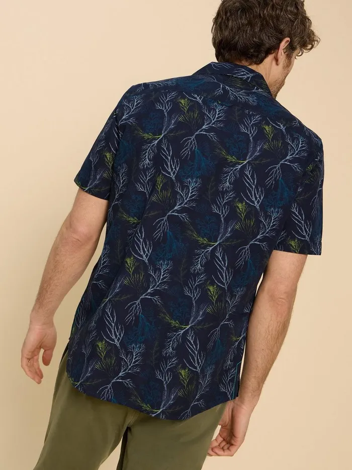 Crab Printed SS Shirt Navy Print Men White Stuff Shirts Crab Printed SS Shirt Navy Print Men White Stuff Shirts