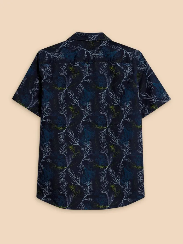 Crab Printed SS Shirt Navy Print Men White Stuff Shirts Crab Printed SS Shirt Navy Print Men White Stuff Shirts
