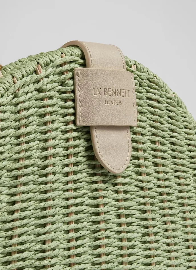 CrossBody Bags Women LKBennett Lorena Green Wicker Shoulder Bag CrossBody Bags Women LKBennett Lorena Green Wicker Shoulder Bag