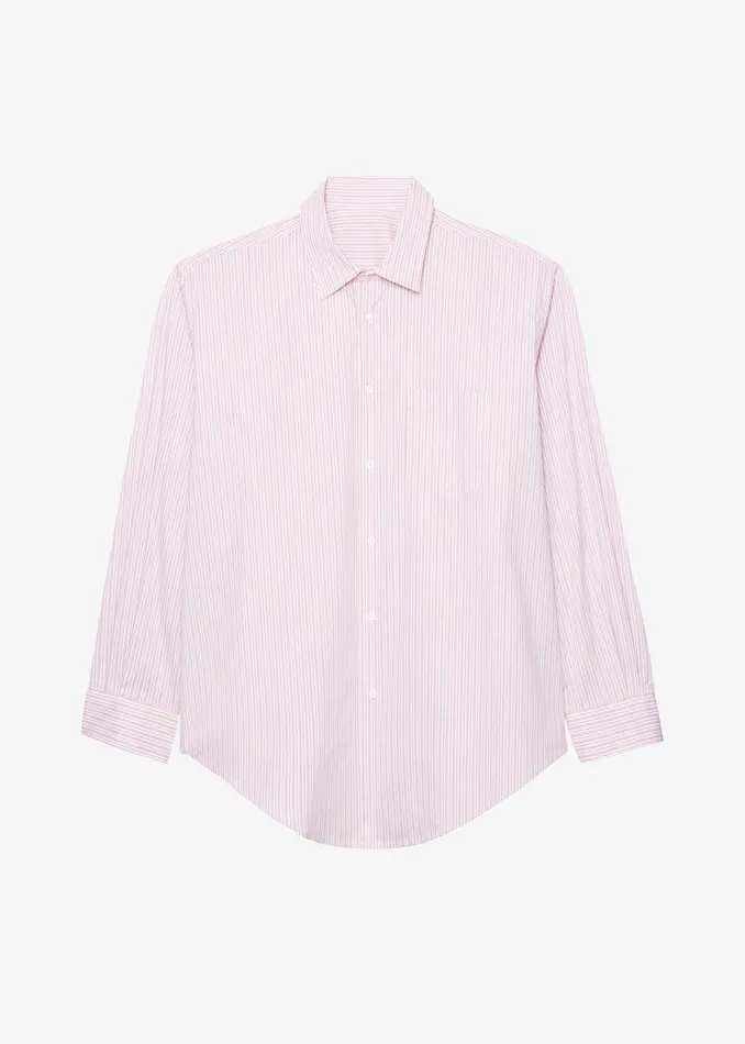 Cyrus Button Up Shirt 8211 PinkWhite Stripe Women The Frankie Shop Clothing