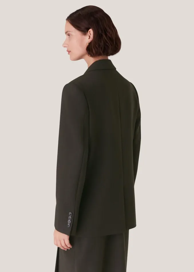 Dark Green Natalie Wool Blend Blazer Women Whistles Coats and Jackets