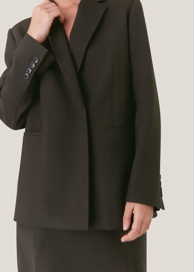 Dark Green Natalie Wool Blend Blazer Women Whistles Coats and Jackets