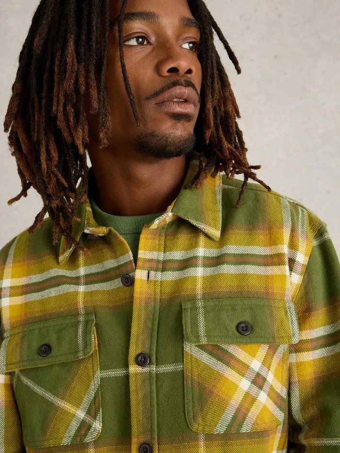 Darwen Check Woven Overshirt Green Multi Men White Stuff Shirts Darwen Check Woven Overshirt Green Multi Men White Stuff Shirts