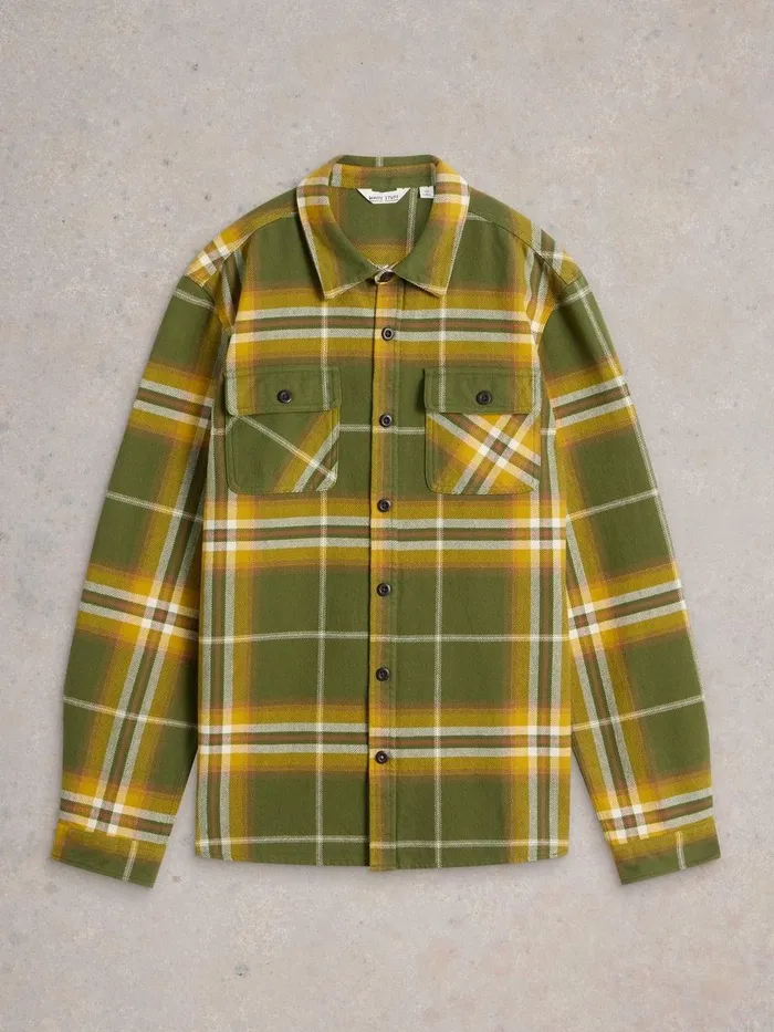Darwen Check Woven Overshirt Green Multi Men White Stuff Shirts Darwen Check Woven Overshirt Green Multi Men White Stuff Shirts