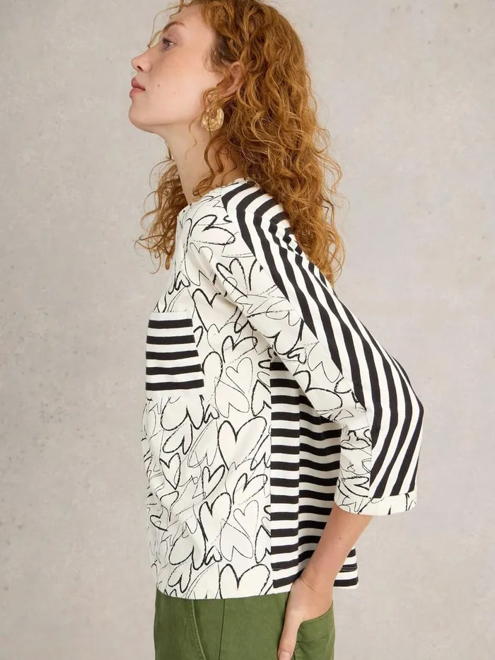DEMI DOLMAN TOP White Print Women White Stuff Tops and Tees DEMI DOLMAN TOP White Print Women White Stuff Tops and Tees