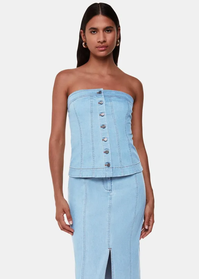 Denim Denim Maxi Skirt Women Whistles Skirts