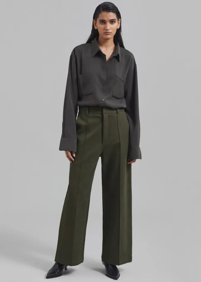 Devon Trousers 8211 Khaki Women The Frankie Shop Clothing