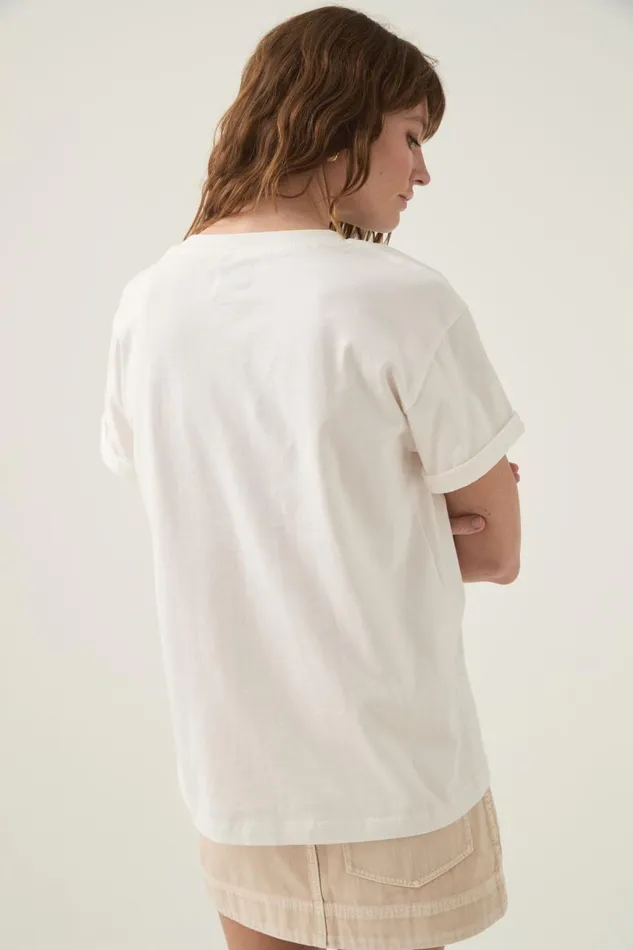 Devotion Braided Logo Tee Whitetaupe Women Aje Tees Devotion Braided Logo Tee Whitetaupe Women Aje Tees