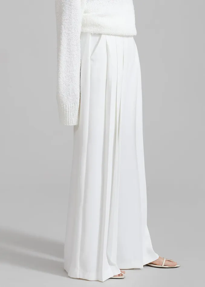 Dillon Pleated Pants 8211 White Women The Frankie Shop Clothing