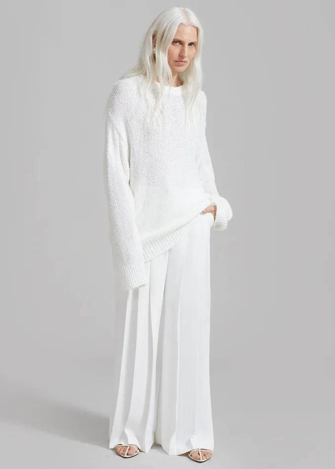 Dillon Pleated Pants 8211 White Women The Frankie Shop Clothing