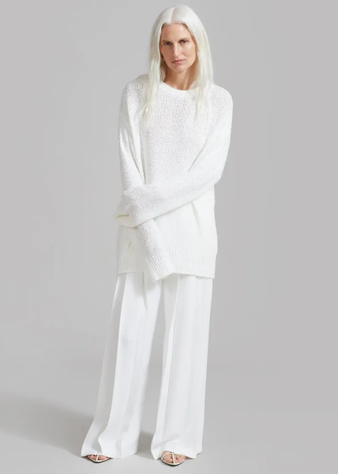 Dillon Pleated Pants 8211 White Women The Frankie Shop Clothing