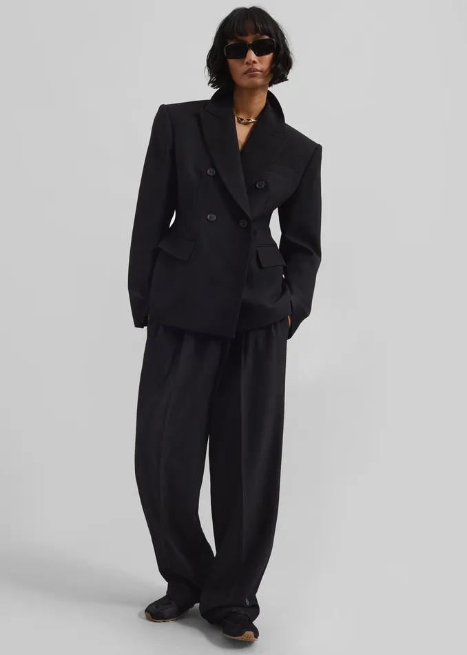 Dina Pleated Trousers 8211 Black Women The Frankie Shop Clothing