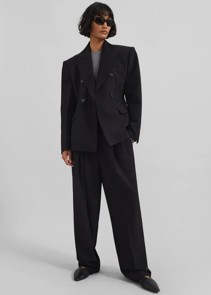 Dina Pleated Trousers 8211 Black Women The Frankie Shop Clothing