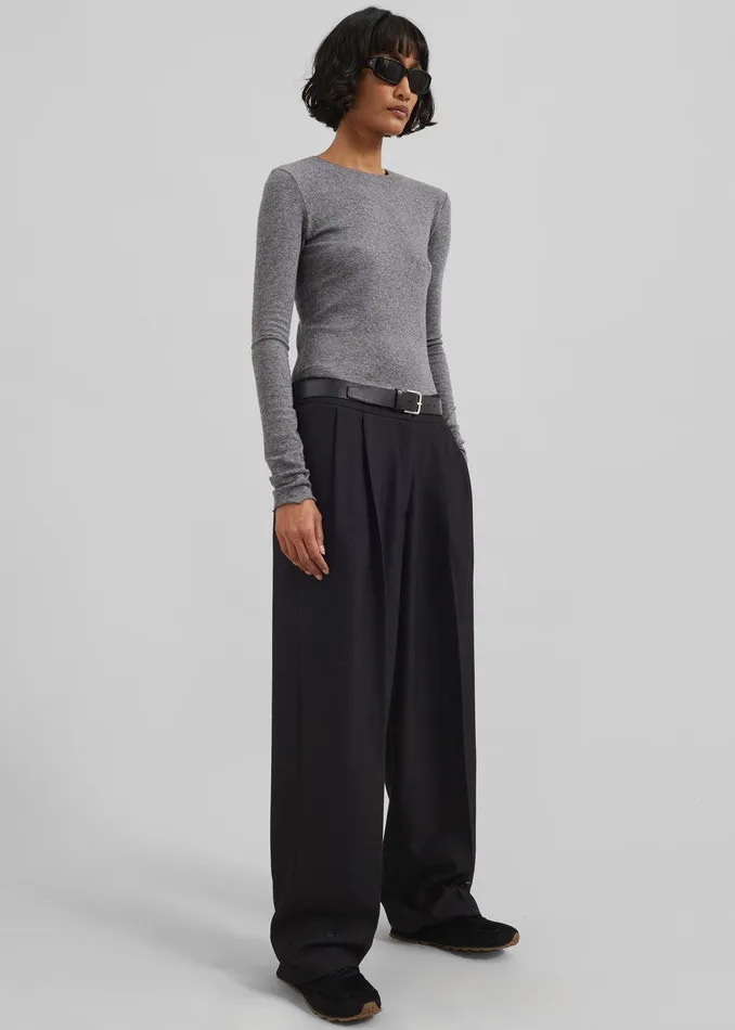 Dina Pleated Trousers 8211 Black Women The Frankie Shop Clothing