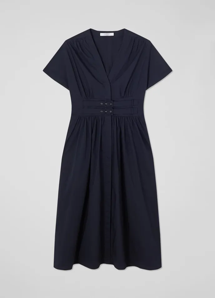 Dresses Women LKBennett Eva Navy Cotton Sun Dress Navy Dresses Women LKBennett Eva Navy Cotton Sun Dress Navy