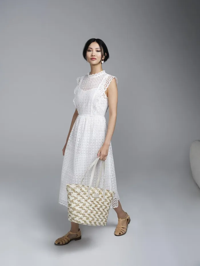 Dresses Women LKBennett Laila White Broderie Anglaise Sun Dress White