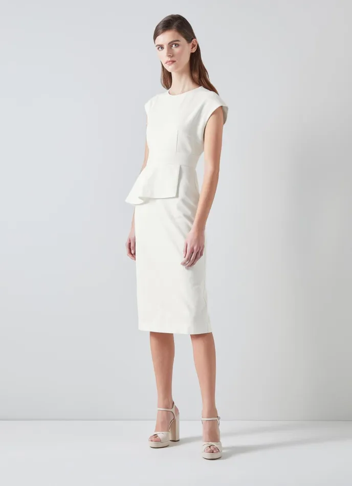 Dresses Women LKBennett Mia Ivory Dress With LENZING ECOVERO Viscose Ivory