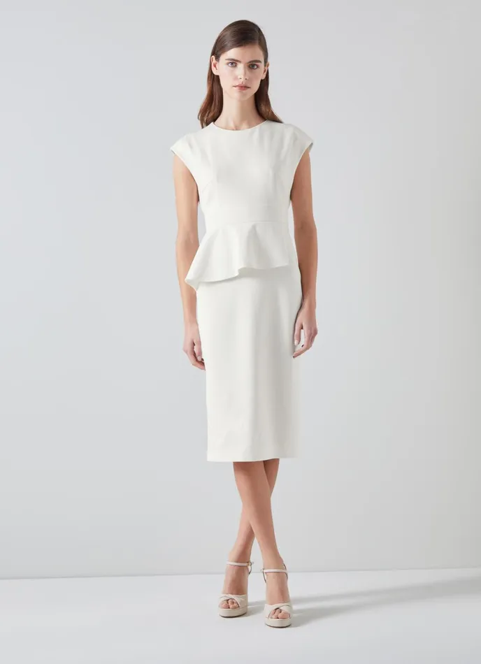 Dresses Women LKBennett Mia Ivory Dress With LENZING ECOVERO Viscose Ivory