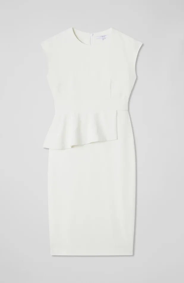 Dresses Women LKBennett Mia Ivory Dress With LENZING ECOVERO Viscose Ivory