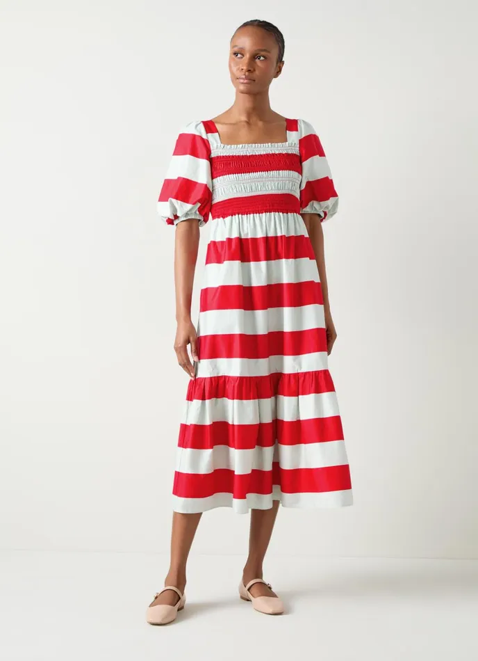 Dresses Women LKBennett Ruby Stripe Print Dress Multi Dresses Women LKBennett Ruby Stripe Print Dress Multi